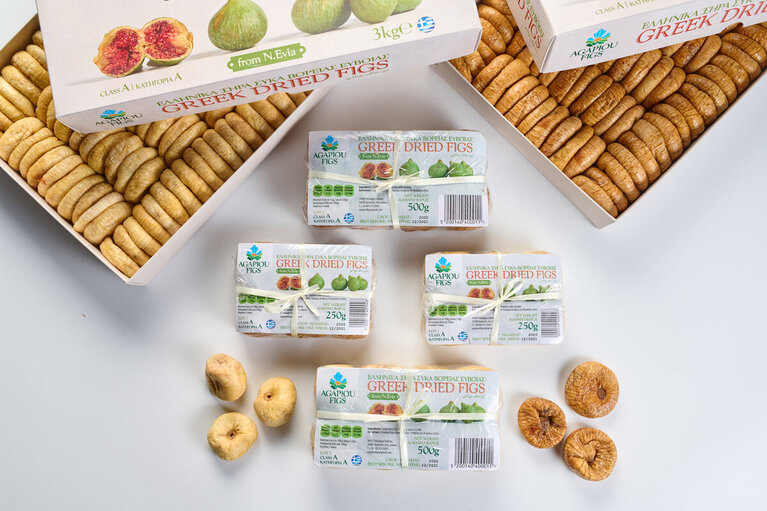 Συσκευασίες 250g, 500g & 3kg αποξηραμένα λευκά και φυσικά σύκα thumb